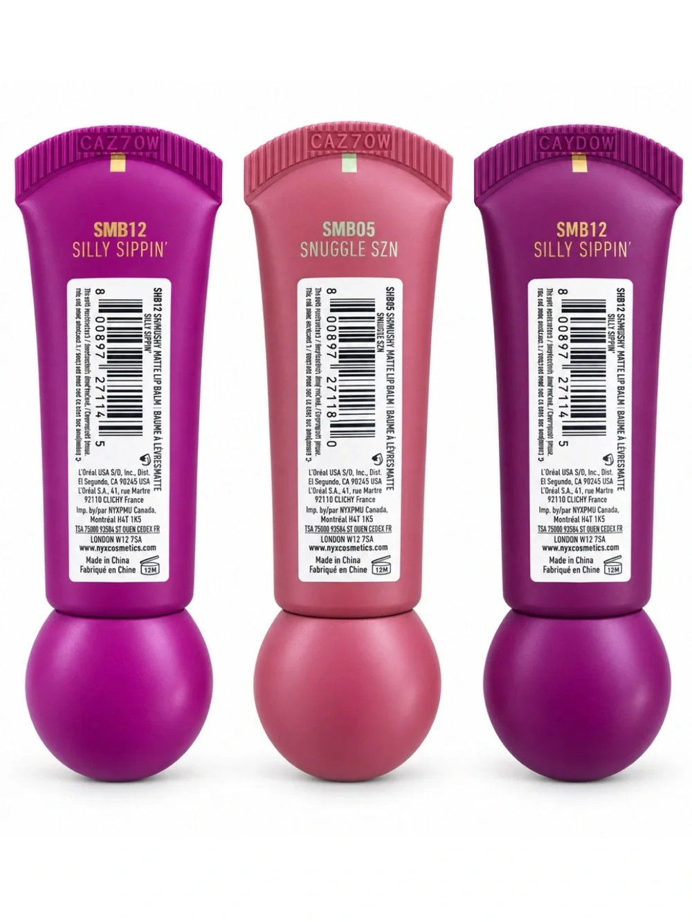 NYX Smushy Matte Lip Balm Trio in Silly Sippin’ & Snuggle SZN 8ml X 3 BRAND NEW